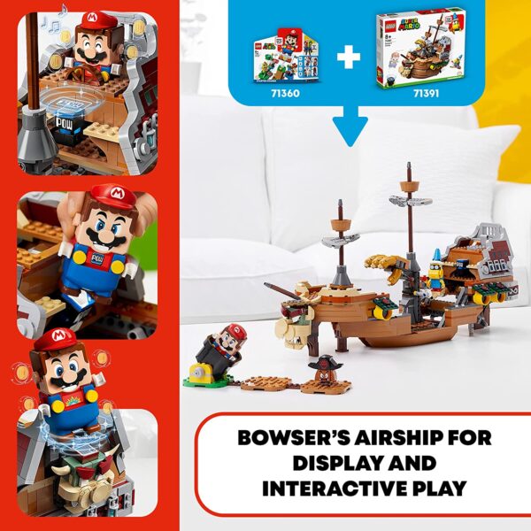LEGO Super Mario Bros - Bowser - Juego de expansión de aeronave 71391 Kit de construcción; juguete coleccionable de exhibición y juego para niños, nuevo 2021 (1,152 piezas) - Imagen 4