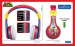 Super Mario Auriculares inalámbricos Bluetooth portátiles con micrófono, reducción de volumen para proteger la audición de la batería recargable, diadema ajustable para niños para la escuela, el hogar o viajes - Imagen 8