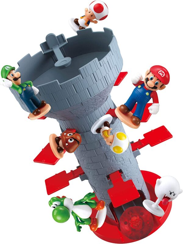 Super Mario - Epoch Games Super Mario Blow Up! Juego de equilibrio de torre agitada, habilidad de mesa y juego de acción con figuras de acción coleccionables de Super Mario - Imagen 2