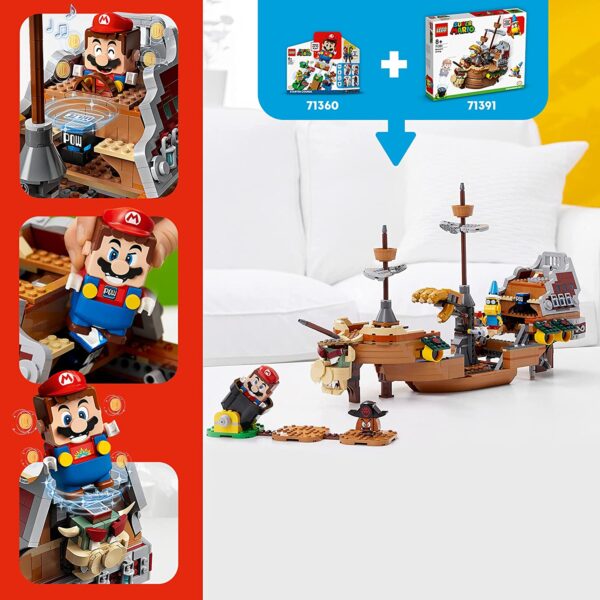 LEGO Super Mario Bros - Bowser - Juego de expansión de aeronave 71391 Kit de construcción; juguete coleccionable de exhibición y juego para niños, nuevo 2021 (1,152 piezas) - Imagen 3
