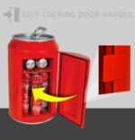 Coca-Cola - Mini refrigerador portátil de 12 latas con cables de 12 V CC y 110 V CA, enfriador personal con forma de lata de 10.6 cuartos de galón, rojo, refrigerador de viaje para bebidas, aperitivos, almuerzo, hogar, oficina, dormitorio, caravana - Imagen 6
