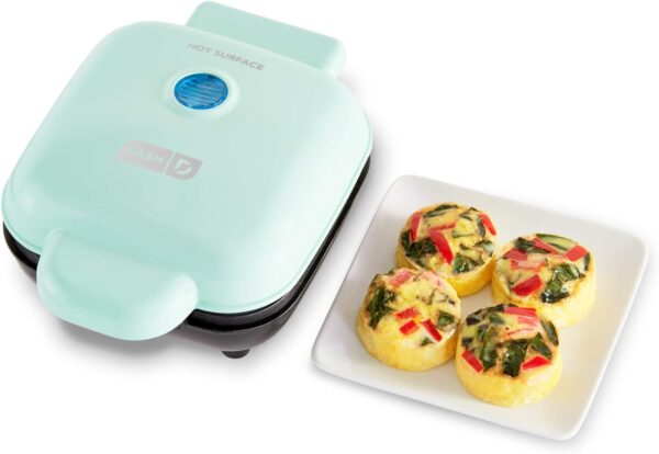 DASH Deluxe Sous Vide Style - Máquina para picar huevos con moldes de silicona para sándwiches de desayuno, aperitivos o postres saludables, apto para keto y paleo, (1 grande, 4 mini) - Aqua - Imagen 2