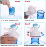 Válvula dispensadora de agua para botella de 2.165 in, tapa de jarra de agua reutilizable, grifo de espita de plástico, incluye tapa protectora de suciedad, 2 piezas (no para coronas roscadas) - Imagen 4