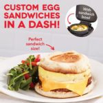 DASH Deluxe Sous Vide Style - Máquina para picar huevos con moldes de silicona para sándwiches de desayuno, aperitivos o postres saludables, apto para keto y paleo, (1 grande, 4 mini) - Aqua - Imagen 3