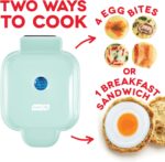 DASH Deluxe Sous Vide Style - Máquina para picar huevos con moldes de silicona para sándwiches de desayuno, aperitivos o postres saludables, apto para keto y paleo, (1 grande, 4 mini) - Aqua - Imagen 5