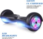 Hoverboard - Hoverboard de 6.5 pulgadas luces LED intermitentes, tabla para niños y adolescentes - Imagen 4