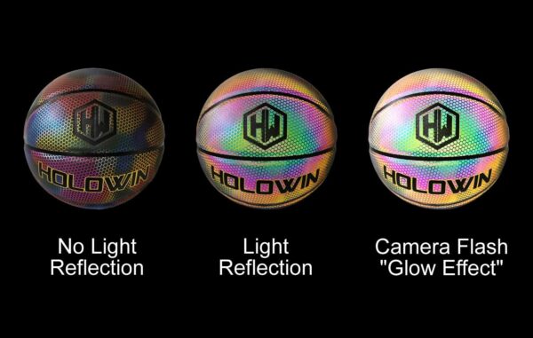 Baloncesto de cesta luminosa holográfica reflectante brillante para juegos nocturnos, regalo perfecto de HoloHoops juguetes - Imagen 6