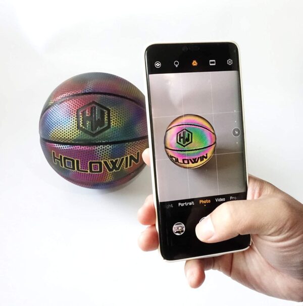 Baloncesto de cesta luminosa holográfica reflectante brillante para juegos nocturnos, regalo perfecto de HoloHoops juguetes - Imagen 4
