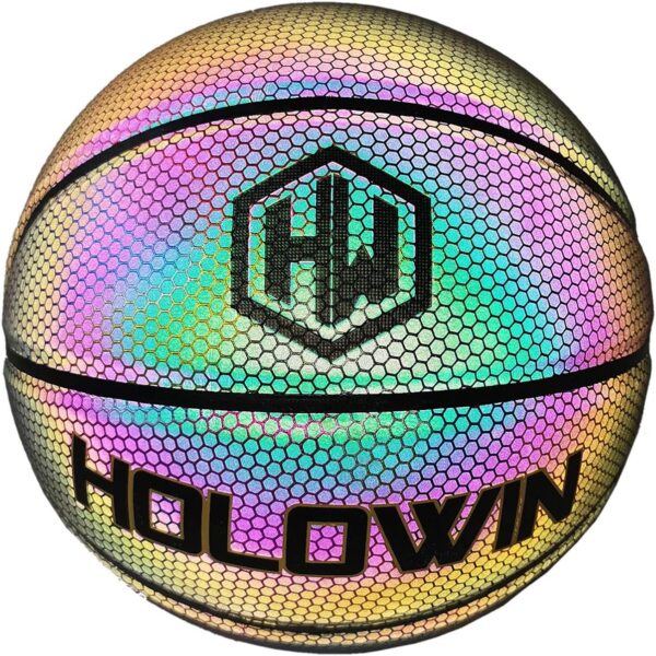 Baloncesto de cesta luminosa holográfica reflectante brillante para juegos nocturnos, regalo perfecto de HoloHoops juguetes - Imagen 3