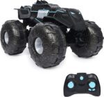 CARRO CONTROL RC - DC Comics Batman, vehículo de control remoto de batmóvil todo terreno, juguetes de Batman resistentes al agua para niños de 4 años en adelante