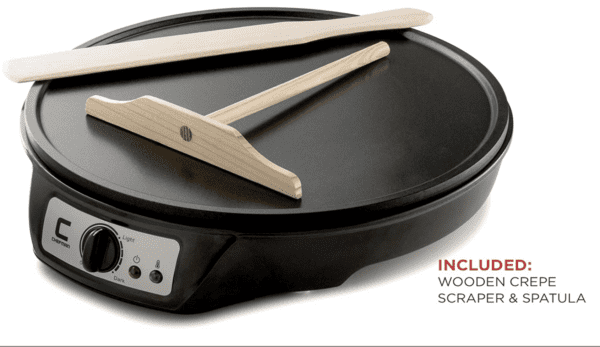 Plancha y crepera antiadherente de 12 pulgadas, con control de temperatura preciso para perfectas crepas, crepas finas, hotcakes, huevos, beicon y más, incluye esparcidor de manteca y espátula - Imagen 5