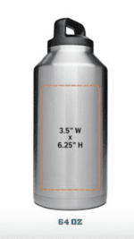 Termo Rambler Botella de 64 onzas, aislada al vacío, acero inoxidable con tapa para chug, color negro