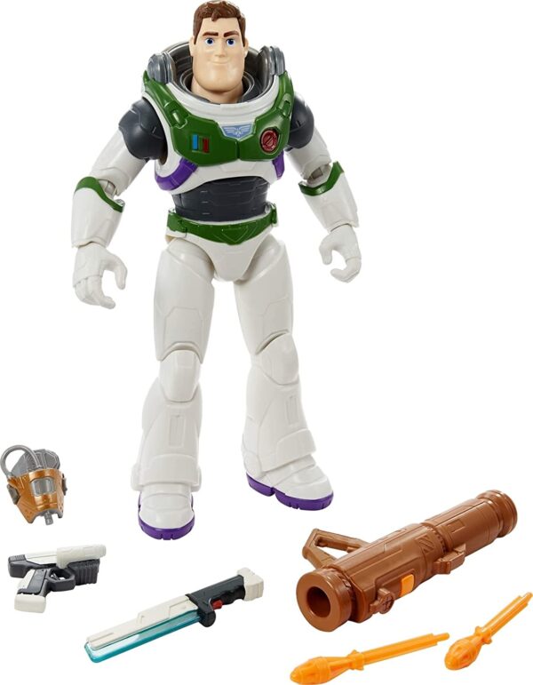 Disney Pixar Lightyear Toys, Buzz Lightyear Figure, Fully Equipped 12-in Action Figure with 4 Accessories, Collectible Gifts for Kids - Imagen 7