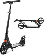 Scooter Urban - Patinetes para adultos y adolescentes, scooter con altura ajustable, doble suspensión y correa para el hombro, ruedas grandes de 8 pulgadas, scooter de viaje suave, el mejor regalo para niños de 10 años en adelante