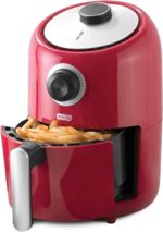 DASH Compact Air Fryer Oven Cooker with Temperature Control, Non-stick Fry Basket, Recipe Guide + Auto Shut off Feature, 2 Quart - Red