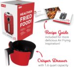 DASH Compact Air Fryer Oven Cooker with Temperature Control, Non-stick Fry Basket, Recipe Guide + Auto Shut off Feature, 2 Quart - Red - Imagen 5
