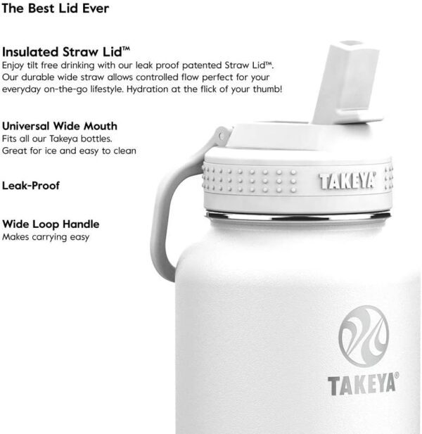 Botella thermo - Takeya Actives - Termos aislados en acero inoxidable con tapa de pico vertedor. Visita la tienda de Takeya - Imagen 4