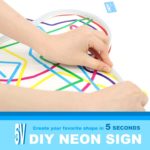 Tira de luz de neón moldeable, tira de luces LED de neón flexible para niños y adultos, letrero de neón de silicona de 3.28 pies para decoración de pared de dormitorio, USB de 5 V o funciona con pilas, verde - Imagen 6