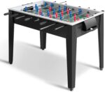 Mesa de futbolín de 48 pulgadas, mesa de juego de fútbol para multijugador con 2 pelotas, tabla de fútbol de madera para adultos y niños