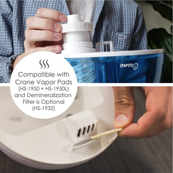 Humidificador Crane  ultrasónico de neblina fría , Azul, TV209643, 19watts, 230 volts - Imagen 2