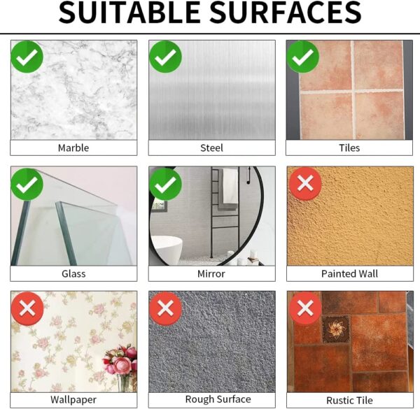 Dispensador y organizador de bomba de ducha de baño 3 en 1 con cámara montada en la pared, capacidad para champú, jabón, acondicionador, gel de ducha, para baño, cocina, hotel (plateado) - Imagen 6