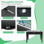 Mesa de futbolín de 48 pulgadas, mesa de juego de fútbol para multijugador con 2 pelotas, tabla de fútbol de madera para adultos y niños - Imagen 8