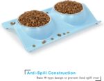 Tasa de comida para perros y gatos, cuencos de acero inoxidable de alta calidad para mascotas, estación de resina sin derrames, alimentador de agua para alimentos, gatos y perros pequeños (azul lago) - Imagen 6