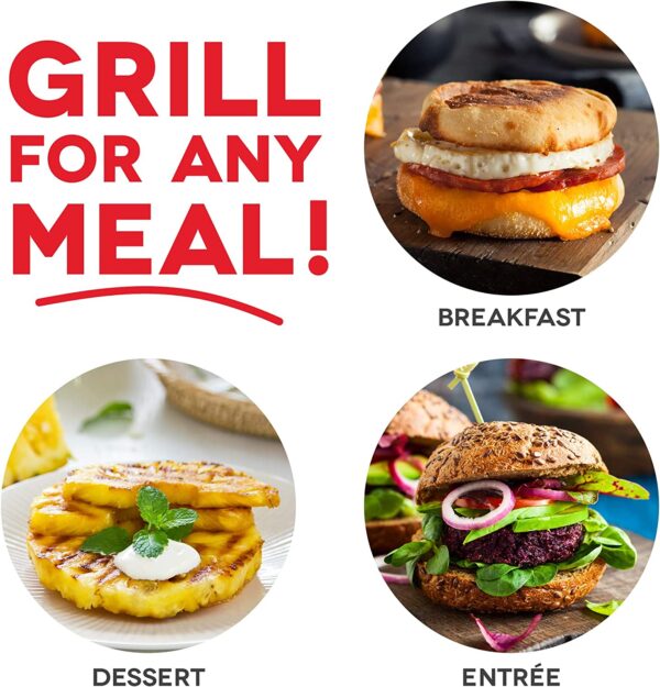 Dash mini eléctrica grill, Rojo - Imagen 3