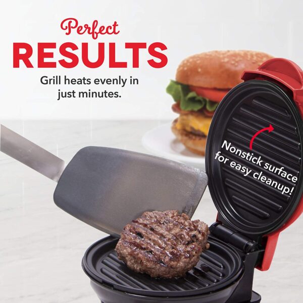 Dash mini eléctrica grill, Rojo - Imagen 4