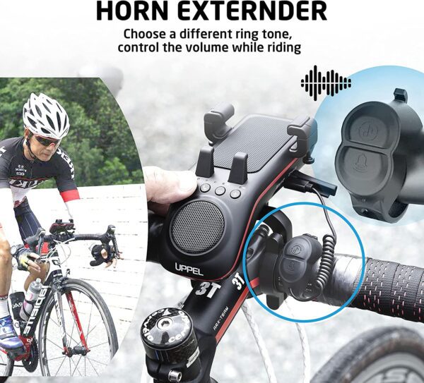 Altavoz Bluetooth para bicicleta, altavoz multifuncional para bicicleta 10 en 1, luz LED, micrófono de bocina de bicicleta, ideal para carretera y bicicleta de montaña, ciclismo extremo e informal - Imagen 3