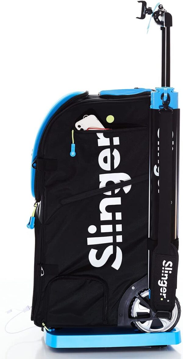 Slinger Lanzador portátil de pelotas de tenis, el mejor lanzador de bolas y máquina de lanzamiento, bolsa de tenis multifuncional, control remoto, con oscilador, tubo de bola, soporte para cámara - Imagen 6