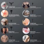 Pistola de masaje de tejido profundo, masajeador muscular eléctrico de mano, dispositivo de masaje de percusión de alta intensidad para aliviar el dolor con 10 accesorios y 30 velocidades (negro) - Imagen 5