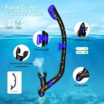 Equipo de esnórquel para adultos TAWAK , máscara de esnórquel para adultos, conjunto de máscara de esnórquel con vista panorámica y vidrio templado antifugas, gafas de esnórquel con correa ajustable para esnórquel buceo - Imagen 8