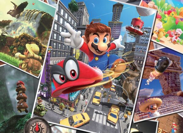 Super Mario Odyssey Snapshots - Rompecabezas de 1000 piezas premium | Super Mario Odyssey Video Game Collectible Puzzle | Mario Bros Toys (PZ005-569) - Imagen 4