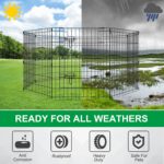 Encierro plegable para mascotas, 8 paneles de 36 pulgadas, corralito para mascotas, ideal para mascotas, animales medianos al aire libre, interiores - Imagen 6