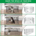Encierro plegable para mascotas, 8 paneles de 36 pulgadas, corralito para mascotas, ideal para mascotas, animales medianos al aire libre, interiores - Imagen 4