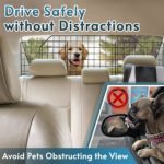 Barrera protectora para perros en automóvil, ajustable, corte universal, resistente, malla de alambre y divisor de seguridad para camionetas y vehículos - Imagen 3