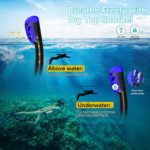 Equipo de esnórquel para adultos TAWAK , máscara de esnórquel para adultos, conjunto de máscara de esnórquel con vista panorámica y vidrio templado antifugas, gafas de esnórquel con correa ajustable para esnórquel buceo - Imagen 4