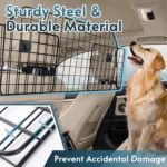 Barrera protectora para perros en automóvil, ajustable, corte universal, resistente, malla de alambre y divisor de seguridad para camionetas y vehículos - Imagen 4