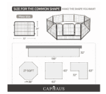 Encierro plegable de metal para mascota 24 pulgadas 8 pliegos - Imagen 5