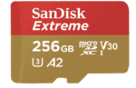 Tarjeta de memoria microSDXC UHS-I Extreme de 256 GB con adaptador, hasta 190 MB/s, C10, U3, V30, 4K, 5K, A2, tarjeta Micro SD - SDSQXAV-256G-GN6MA