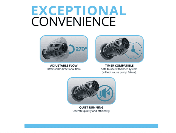 Bomba de circulación para acuarios de agua dulce y salada, 14346 Fluval Sea CP2  200 L / 50us Gal - Imagen 4
