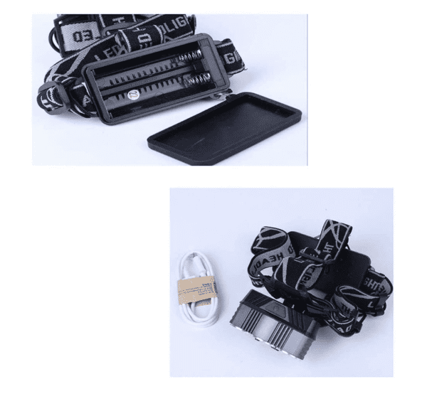 Linterna LED recargable por USB, 2000 lúmenes de alto brillo, 6 modos de iluminación de cabeza impermeable, faros perfectos para camping, correr, senderismo, ciclismo, pesca, escalada - Imagen 5