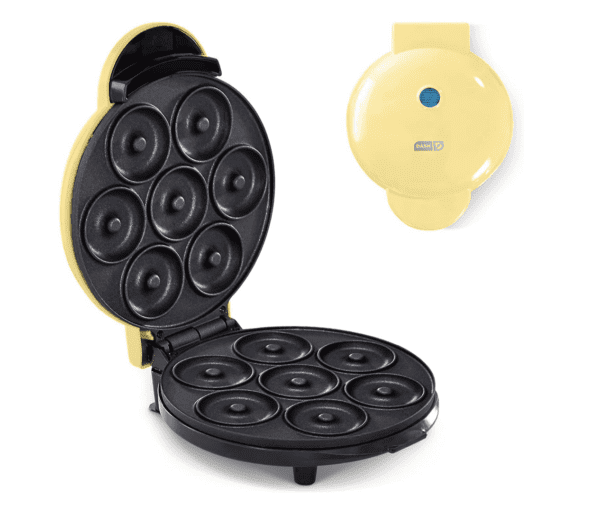 Mini Donas DASH Mini máquina para hacer donas para desayuno, aperitivos, postres y más aptos para niños, con superficie antiadherente, hace 7 donas - Imagen 4