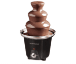 Fuente eléctrica de fondue de chocolate, Nostalgia  24 onzas, juego de 3 niveles, máquina de fuente para queso, chocolate derretido, licores, negro