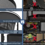 Estante de almacenamiento giratorio para cocina, cesta de frutas giratoria, estante de almacenamiento de cocina de frutas y verduras, cestas de almacenamiento de papas con ruedas, cesta de frutas de acero inoxidable material de metal (4+1 capa) - Imagen 6