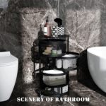 Estante de almacenamiento giratorio para cocina, cesta de frutas giratoria, estante de almacenamiento de cocina de frutas y verduras, cestas de almacenamiento de papas con ruedas, cesta de frutas de acero inoxidable material de metal (4+1 capa) - Imagen 7