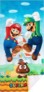 Super Mario Bros - Toalla de baño de algodón súper suave para niños, 58 x 28 pulgadas, por Franco - Imagen 7