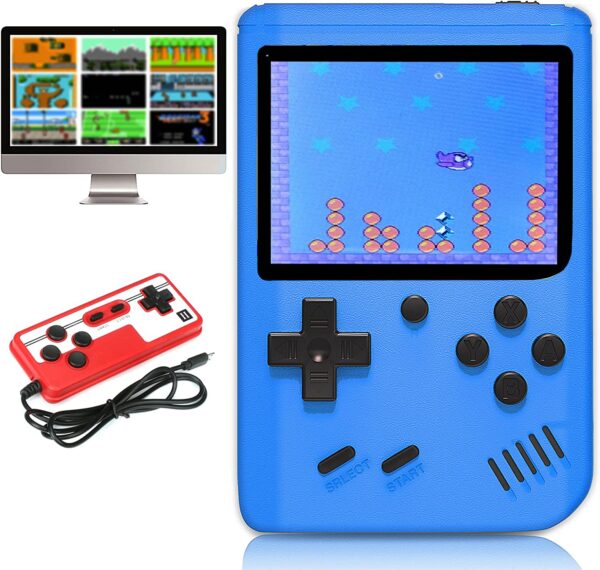 Consola de juegos de mano para niños, consola de juegos retro para adultos, mini juegos portátiles de mano con 500 juegos clásicos, pantalla a color de 3.0 pulgadas, compatible con dos jugadores - Imagen 2