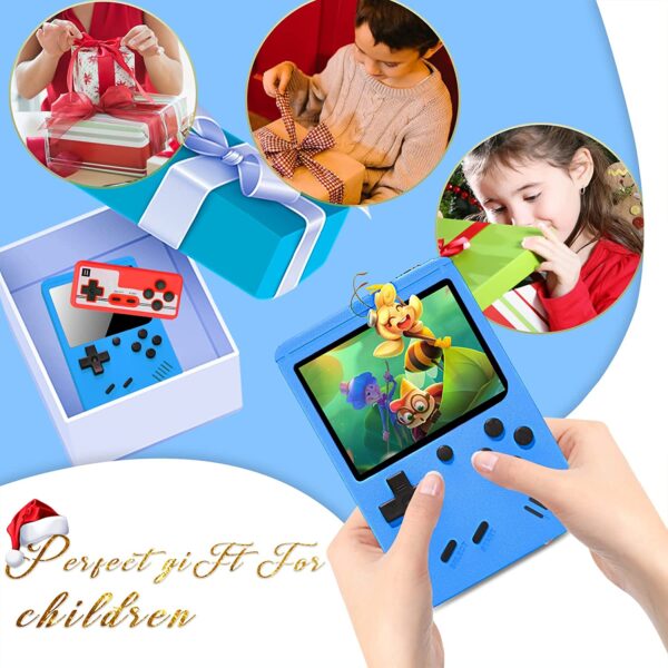 Consola de juegos de mano para niños, consola de juegos retro para adultos, mini juegos portátiles de mano con 500 juegos clásicos, pantalla a color de 3.0 pulgadas, compatible con dos jugadores - Imagen 6